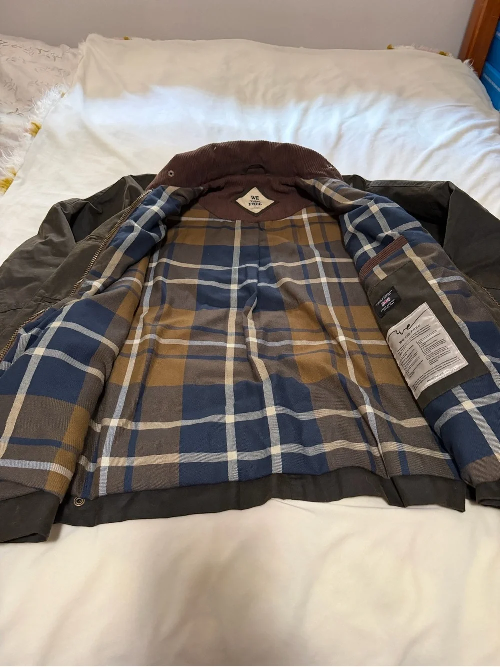 NWOT Free People We the Free Cori Waxed Olive Green Utility Jacket Women’s Small